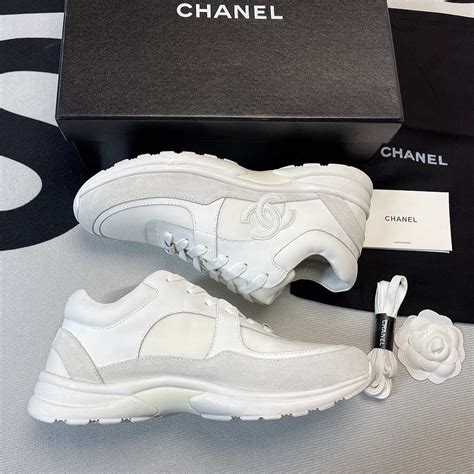 chanel black and white trainers|Chanel low top trainer white.